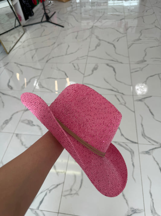 Pink Glitter Cowgirl Hat