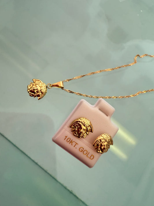 Medusa Set Oro 10K