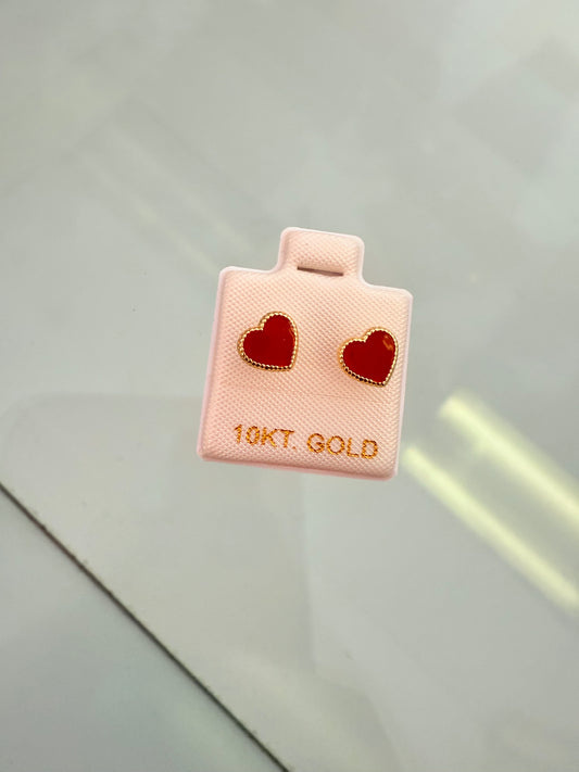 Corazón Rojo Oro 10K