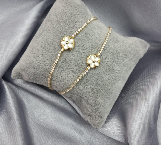 Pulsera Flor Oro 10K