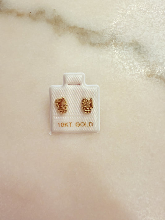 Aretes Kitty Oro 10k