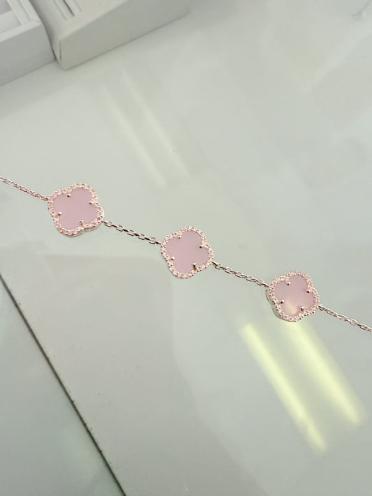 Clover Pink Bracelet 925