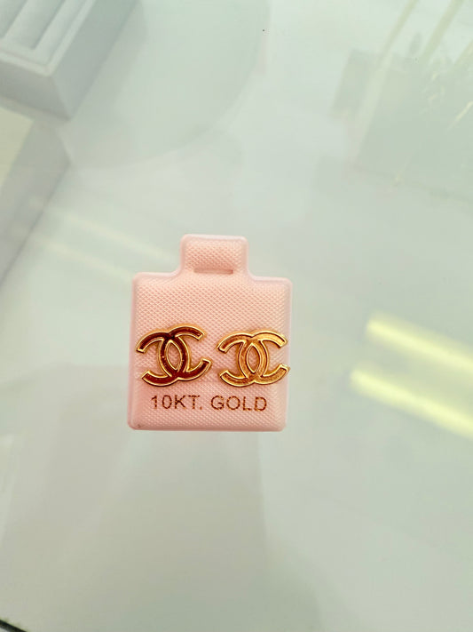 CC aretes todo oro